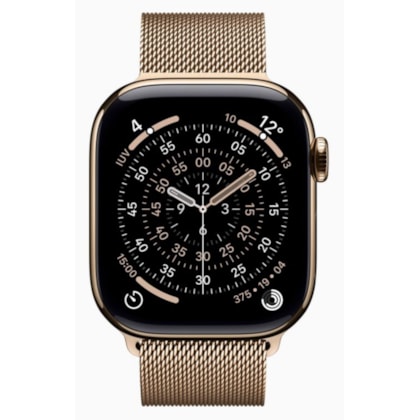 Apple Watch Series 11 42mm GPS + Celular - Dourado Titânio - Pulseira estilo Milânes