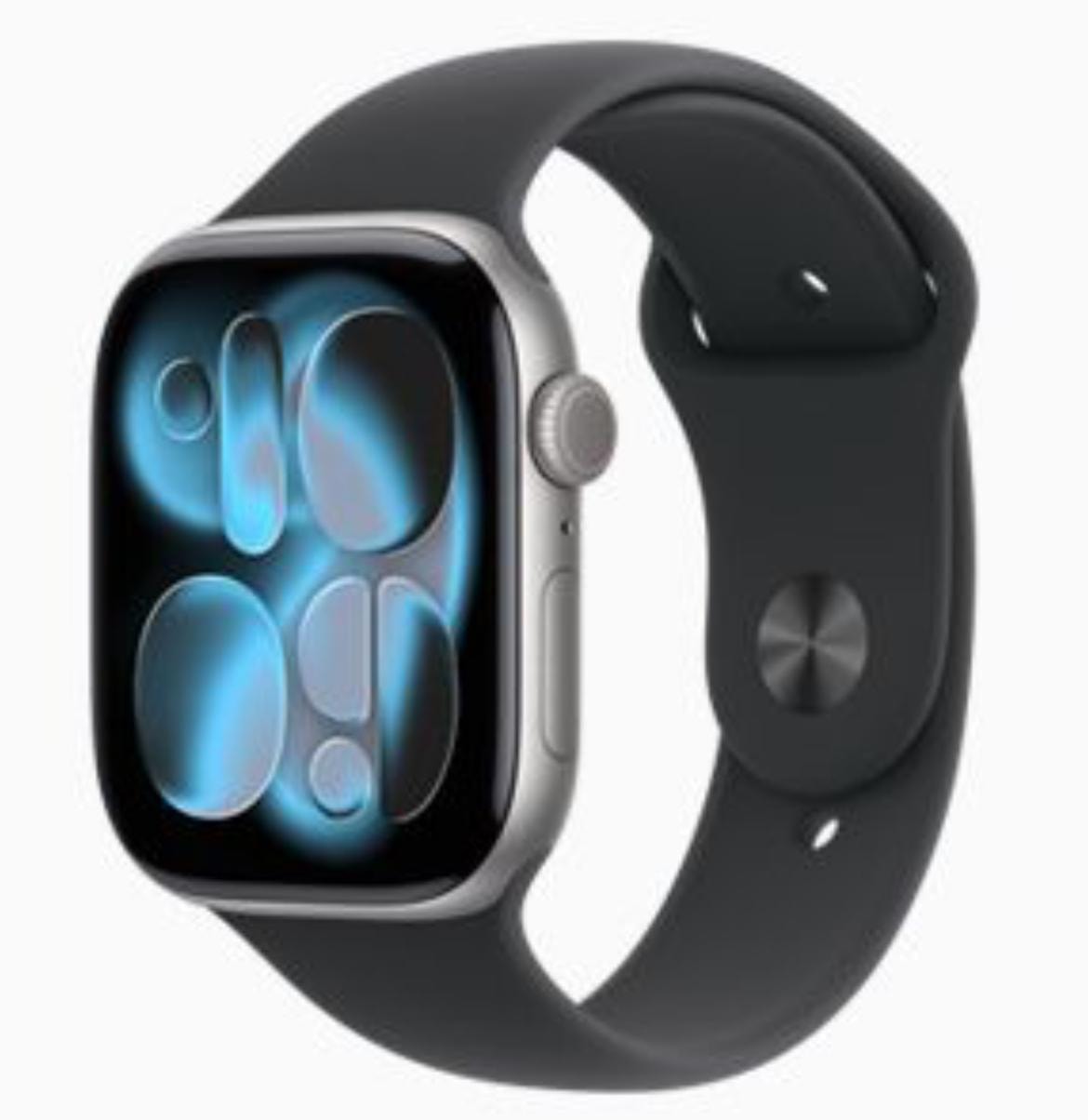 Apple Watch Series 10 46 mm - Prateado ( Pulseira esportiva Azul )