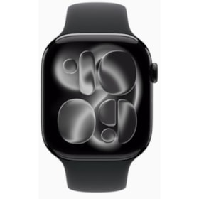 Apple Watch Series 11 42mm GPS - Preto Brilhante Alumínio - Pulseira Esportiva