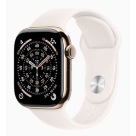 Apple Watch Series 11 46mm GPS + Celular - Dourado Titânio - Pulseira Esportiva