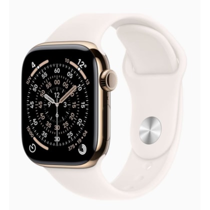 Apple Watch Series 11 46mm GPS + Celular - Dourado Titânio - Pulseira Esportiva