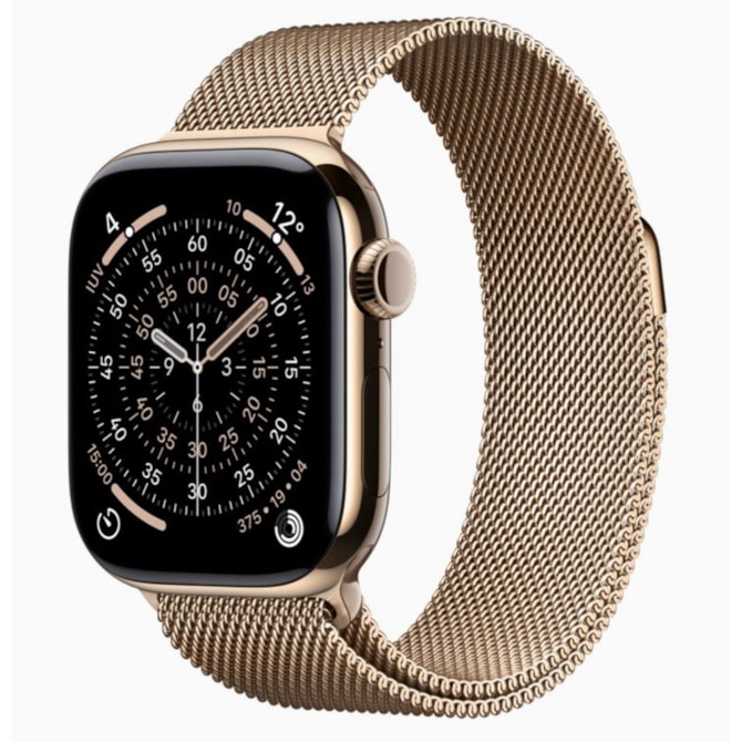 Apple Watch Series 11 46mm GPS + Celular - Dourado Titânio - Pulseira estilo Milânes-8c27aac9-28c3-482a-8ee9-09e58a998bcf