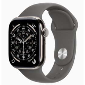 Apple Watch Series 11 46mm GPS + Celular - Natural Titânio - Pulseira Esportiva