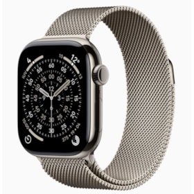 Apple Watch Series 11 46mm GPS + Celular - Natural Titânio - Pulseira estilo Milânes