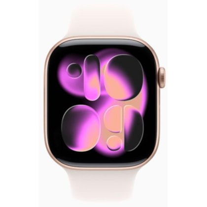 Apple Watch Series 11 46mm GPS - Ouro Rosa Alumínio - Pulseira Esportiva