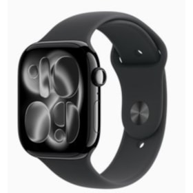 Apple Watch Series 11 46mm GPS - Preto Brilhante Alumínio - Pulseira Esportiva