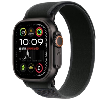 Apple Watch Ultra 2 GPS + Celular Natural 49mm - Pulseira loop Trail Preta
