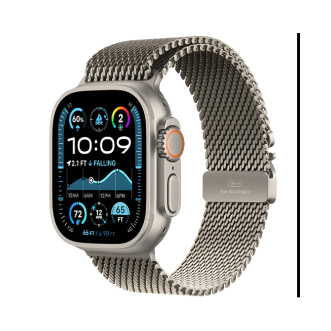 Apple Watch Ultra 2 GPS + Celular Natural 49mm - Pulseira Milanese Loop - Natural Titanium-f56906e4-2aa7-45e6-a852-4fe8cb4ae3f2