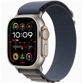 Apple Watch Ultra 2 GPS + Celular Natural Titanium 49mm - Pulseira Alpine Loop - Azul Claro