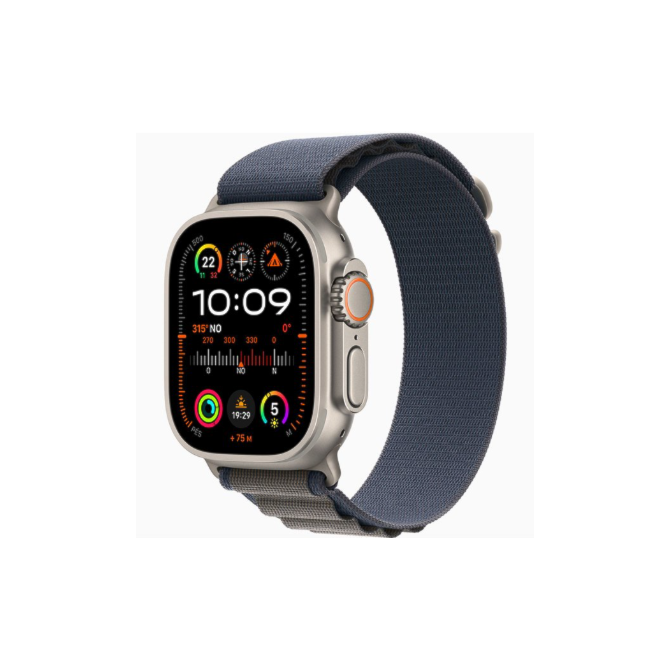 Apple Watch Ultra 2 GPS + Celular Natural Titanium 49mm - Pulseira Alpine Loop - Azul Claro-cd848eb7-c764-422d-8d6a-6f6d5f08dca3