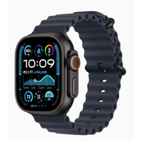 Apple Watch Ultra 2 GPS + Celular Preto 49mm - Pulseira Esportiva - Azul Oceano