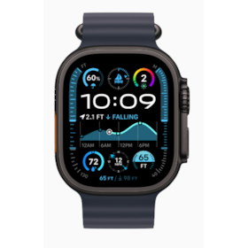 Apple Watch Ultra 2 GPS + Celular Preto 49mm - Pulseira Esportiva - Azul Oceano