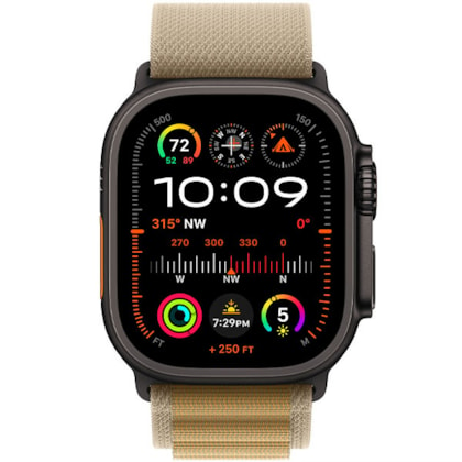 Apple Watch Ultra 2 GPS + Celular Preto 49mm - Pulseira Loop Alpina -  Canela