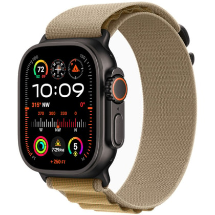 Apple Watch Ultra 2 GPS + Celular Preto 49mm - Pulseira Loop Alpina -  Canela