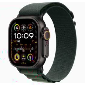 Apple Watch Ultra 2 GPS + Celular Preto 49mm - Pulseira Loop Alpina Verde-escuro