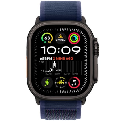 Apple Watch Ultra 2 GPS + Celular Preto 49mm - Pulseira Loop Trail -  Azul