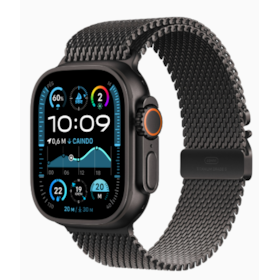 Apple Watch Ultra 2 GPS + Celular Preto 49mm - Pulseira Milanese Loop - Black Titanium