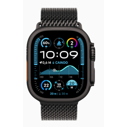 Apple Watch Ultra 2 GPS + Celular Preto 49mm - Pulseira Milanese Loop - Black Titanium