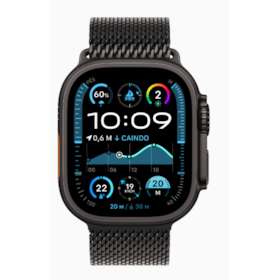 Apple Watch Ultra 2 GPS + Celular Preto 49mm - Pulseira Milanese Loop - Black Titanium