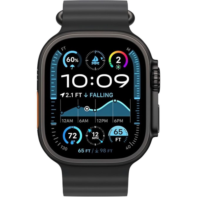 Apple Watch Ultra 2 GPS Preto 49mm - Pulseira Esportiva Ocean Preto-ba6b95ca-c15a-4471-aa42-1eb8177fd852