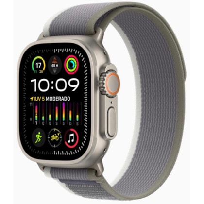 Apple Watch Ultra 2 GPS Titânio 49mm - pulseira Loop Trail Verde / Cinza