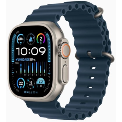 Apple Watch Ultra 2 GPS Titânio 49mm - pulseira Oceano - Azul