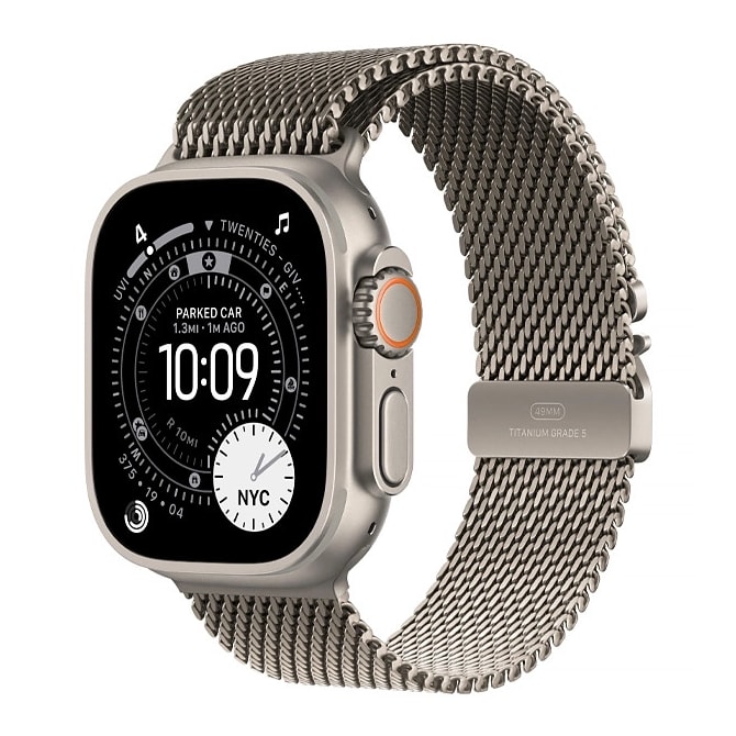 Apple Watch Ultra 3 49mm GPS + Celular - Natural Titanium Milanese Loop-3ba8a2b5-af7b-4692-9b69-fd70dfee9826