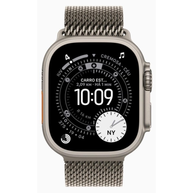 Apple Watch Ultra 3 GPS + Celular 49mm - Natural - Pulseira estilo milanês de Titânio-24cccd15-fae6-4b2c-aff8-6f7277072041