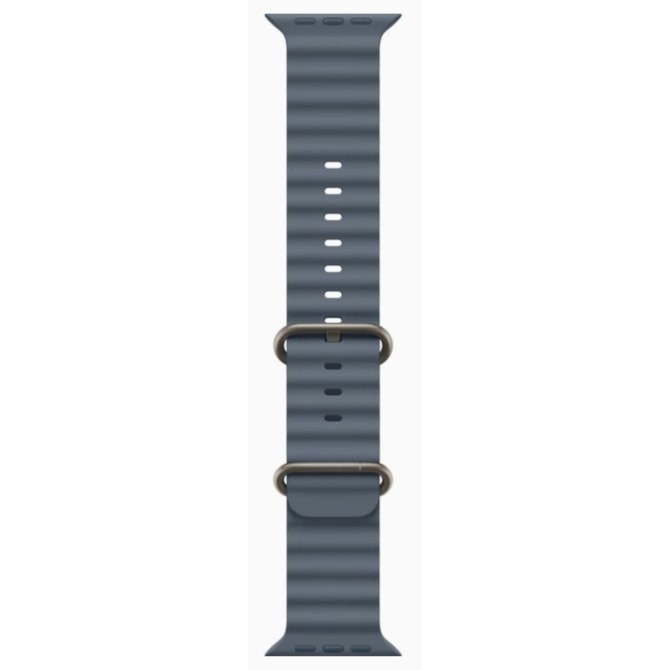 Apple Watch Ultra 3 GPS + Celular 49mm - Natural - Pulseira Oceano - Azul-âncora-dbfa3990-5ac7-43a2-8cfa-9eb65d2ac0dc