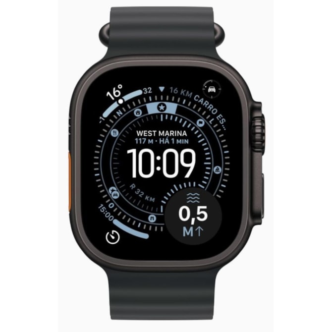 Apple Watch Ultra 3 GPS + Celular 49mm - Preto - Pulseira Oceano-767545ed-d234-4c40-8a25-dee0870876c7