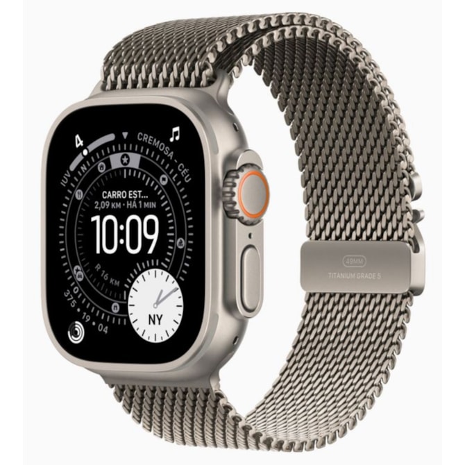 Apple Watch Ultra 3 GPS + Celular 49mm - Pulseira estilo milanês de Titânio - Natural-ef13548b-51b6-48b7-9a06-d85e015868ae