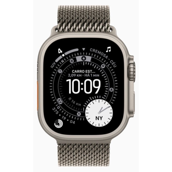 Apple Watch Ultra 3 GPS + Celular 49mm - Pulseira estilo milanês de Titânio - Natural-281539ec-f704-43c0-bc22-df1d4f5abcd0