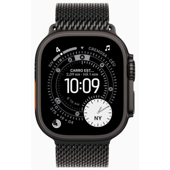 Apple Watch Ultra 3 GPS + Celular 49mm - Pulseira estilo milanês de Titânio - Preto-7459a355-7555-472f-a268-88a8af2aa5f7