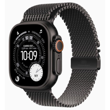 Apple Watch Ultra 3 GPS + Celular 49mm - Pulseira estilo milanês de Titânio - Preto