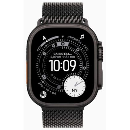 Apple Watch Ultra 3 GPS + Celular 49mm - Pulseira estilo milanês de Titânio - Preto