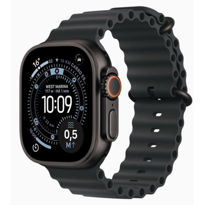Apple Watch Ultra 3 GPS + Celular 49mm - Pulseira Oceano - Preto-f27c6582-280f-4041-8a72-4e82055c6757