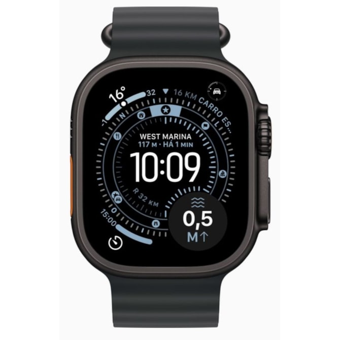 Apple Watch Ultra 3 GPS + Celular 49mm - Pulseira Oceano - Preto-89f0ea94-c2e7-4a47-8712-c4698a13909c