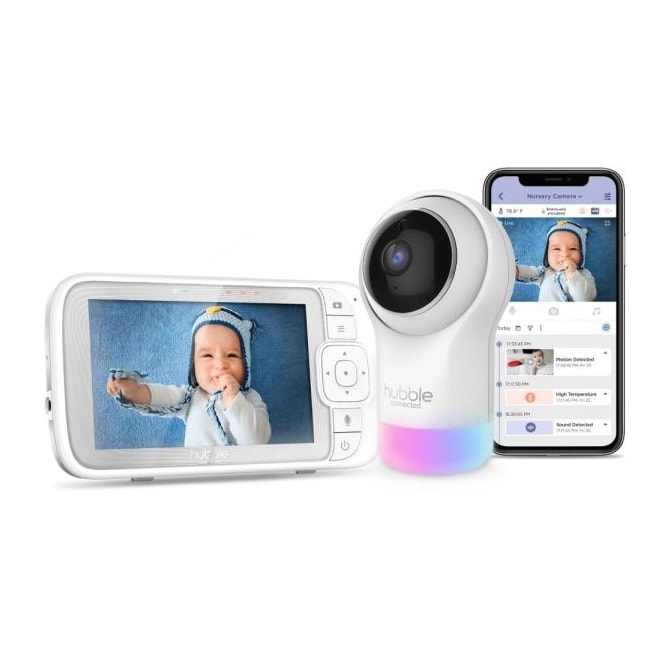 Babá Eletrônica Hubble Nursery View Pal Glow+ Sem fio - Branco-a7afe5b9-273b-440e-8a8a-667dee662b04