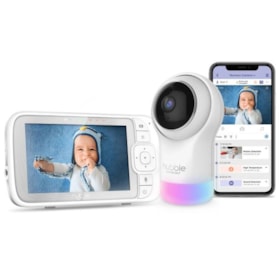 Babá Eletrônica Hubble Nursery View Pal Glow+ Sem fio - Branco