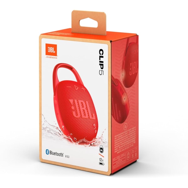 Caixa de som Bluetooth JBL Clip 5 Vermelha Original-4732146c-f953-414d-83b7-a120998353ae