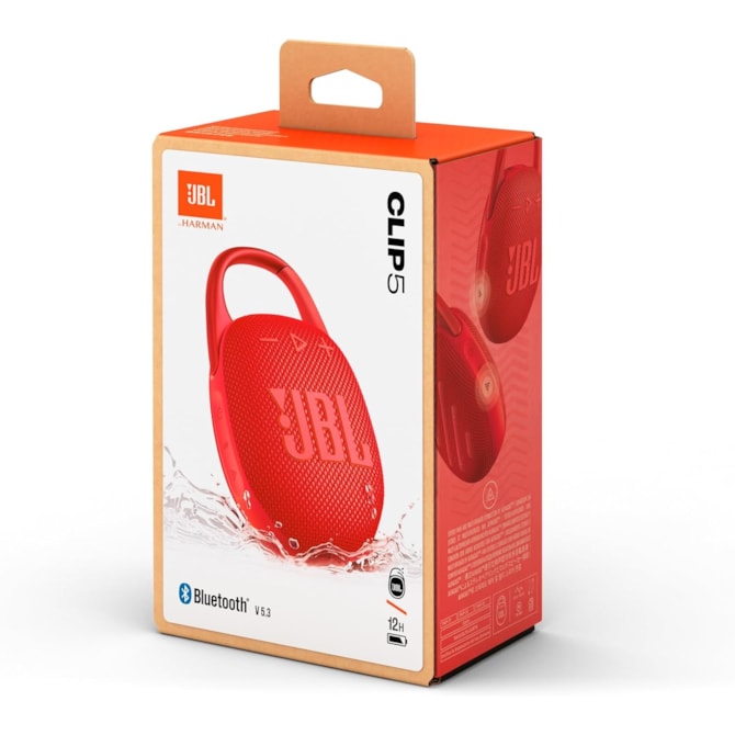 Caixa de som Bluetooth JBL Clip 5 Vermelha Original-a67e2ead-c272-4fad-b249-7a5986ba053f