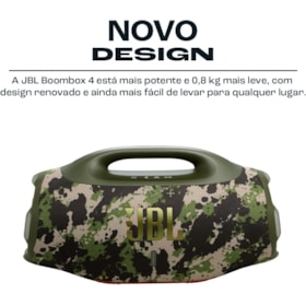 Caixa de Som JBL Boombox 4 Bluetooth 210 Watts - Camuflada