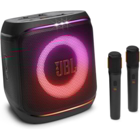 Caixa de Som JBL Partybox Encore 2 100W RMS com 2 Microfones Sem Fio - Preta