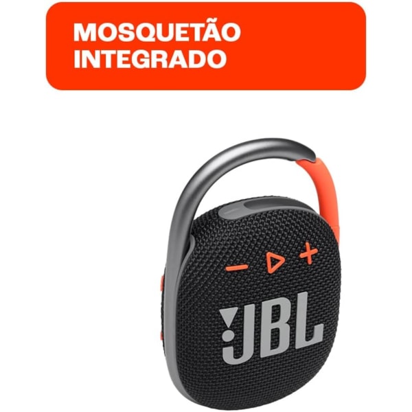 Caixa de som Portátil Bluetooth JBL Clip 4 original Cor:Azul Eco-03099be2-1bc8-4d13-9e46-18f6716611d5