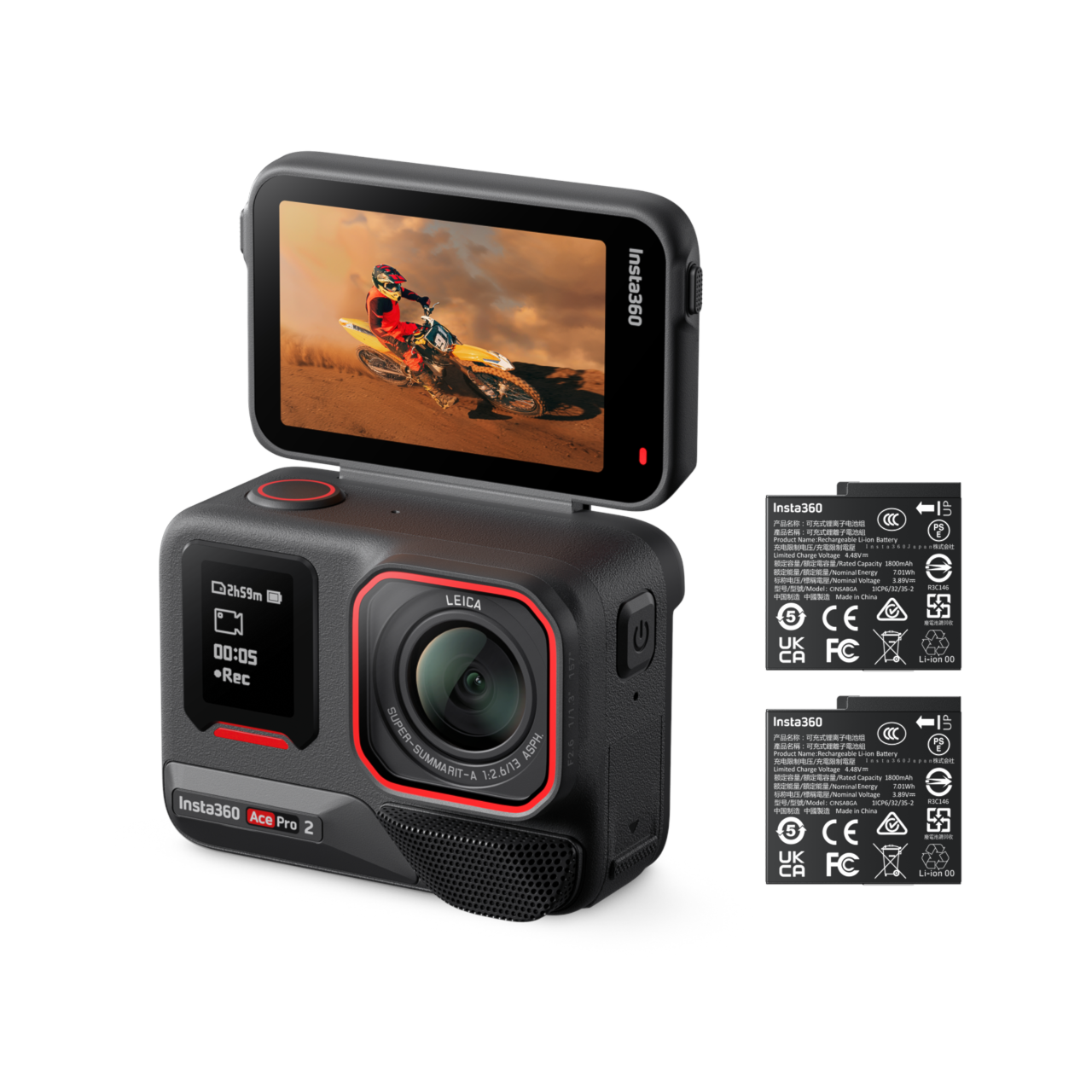 Insta360 Ace Pro 2 ブラック Câmera Filmadora Insta360 Ace Pro 2 8K - De ação à prova d'água