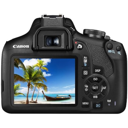 Canon EOS 2000D Câmera DSLR 24.1MP Full HD Wi-Fi Lente EF-S 18-55mm IS II - Preto ( Outlet )
