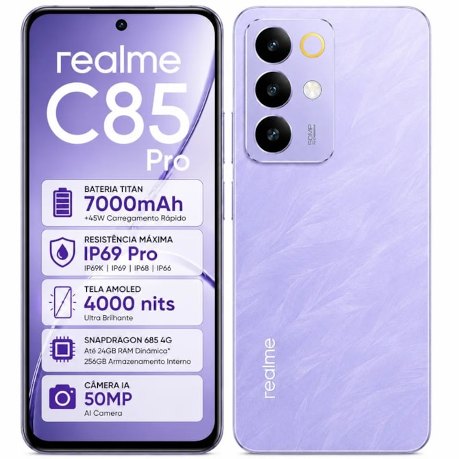 Celular Realme C85 Pro 256GB/8GB Ram NFC 6.8