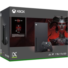 Console Microsoft Xbox Series X  + jogo Diablo IV - 1TB preto