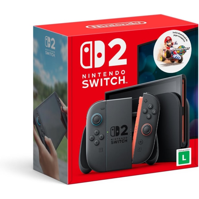 Console Nintendo Switch 2 256GB LCD + Mario Kart World HKG - Gray-8654e813-7932-4829-b505-7fd1b9248166