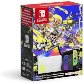 Console Nintendo Switch OLED 64GB Splatoon 3 Special Edition [ Edição Especial ]